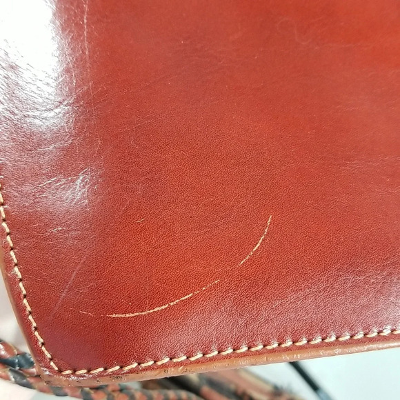 {Floto} Vintage 90s Leather Pietrini Satchel Crossbody Bag - Picture 9 of 16